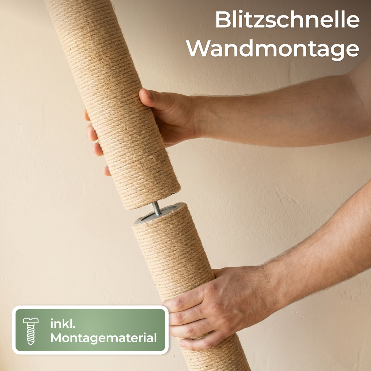 Platzsparende Katzenwand im Wohnzimmer