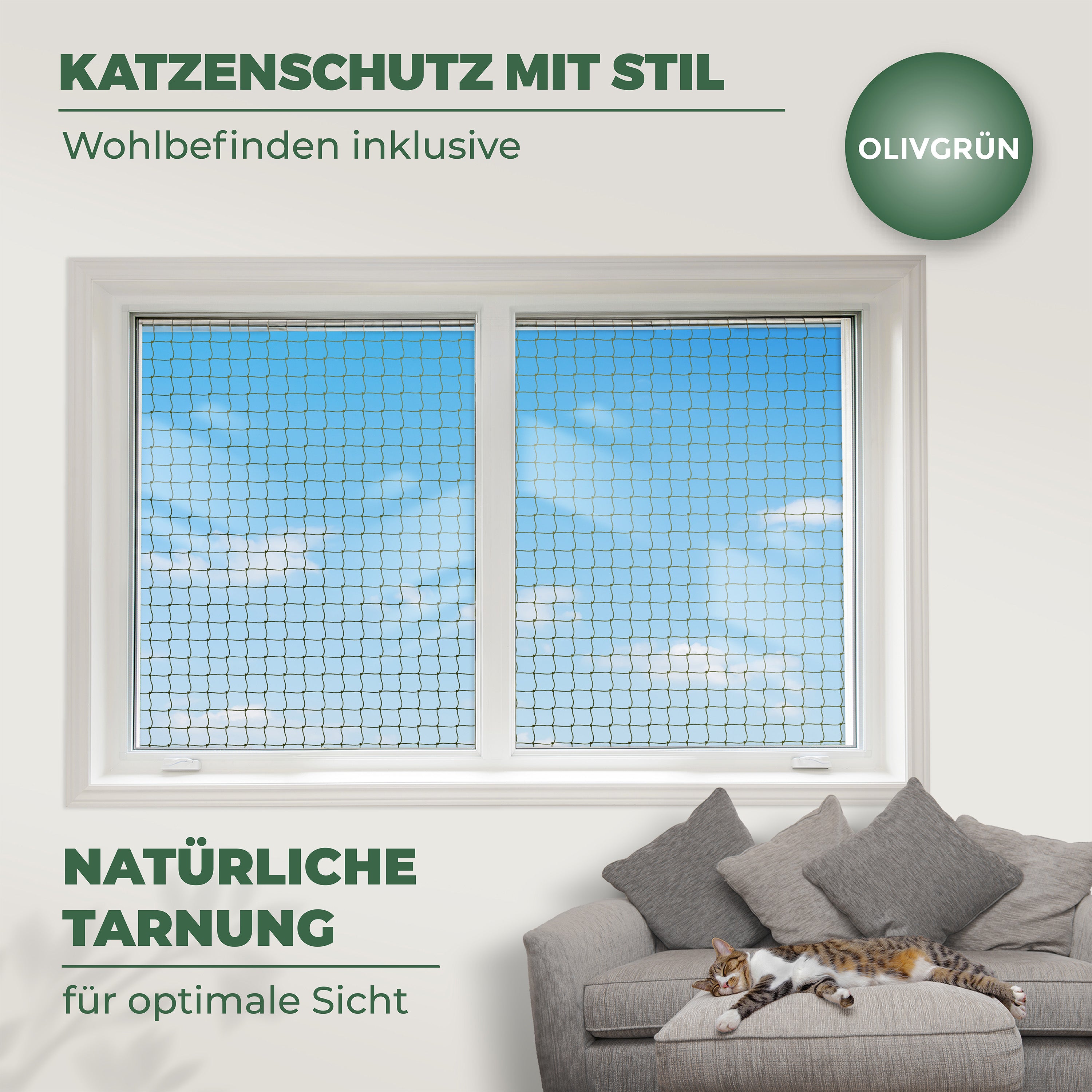 Katzennetz für Balkon 4m x 3m