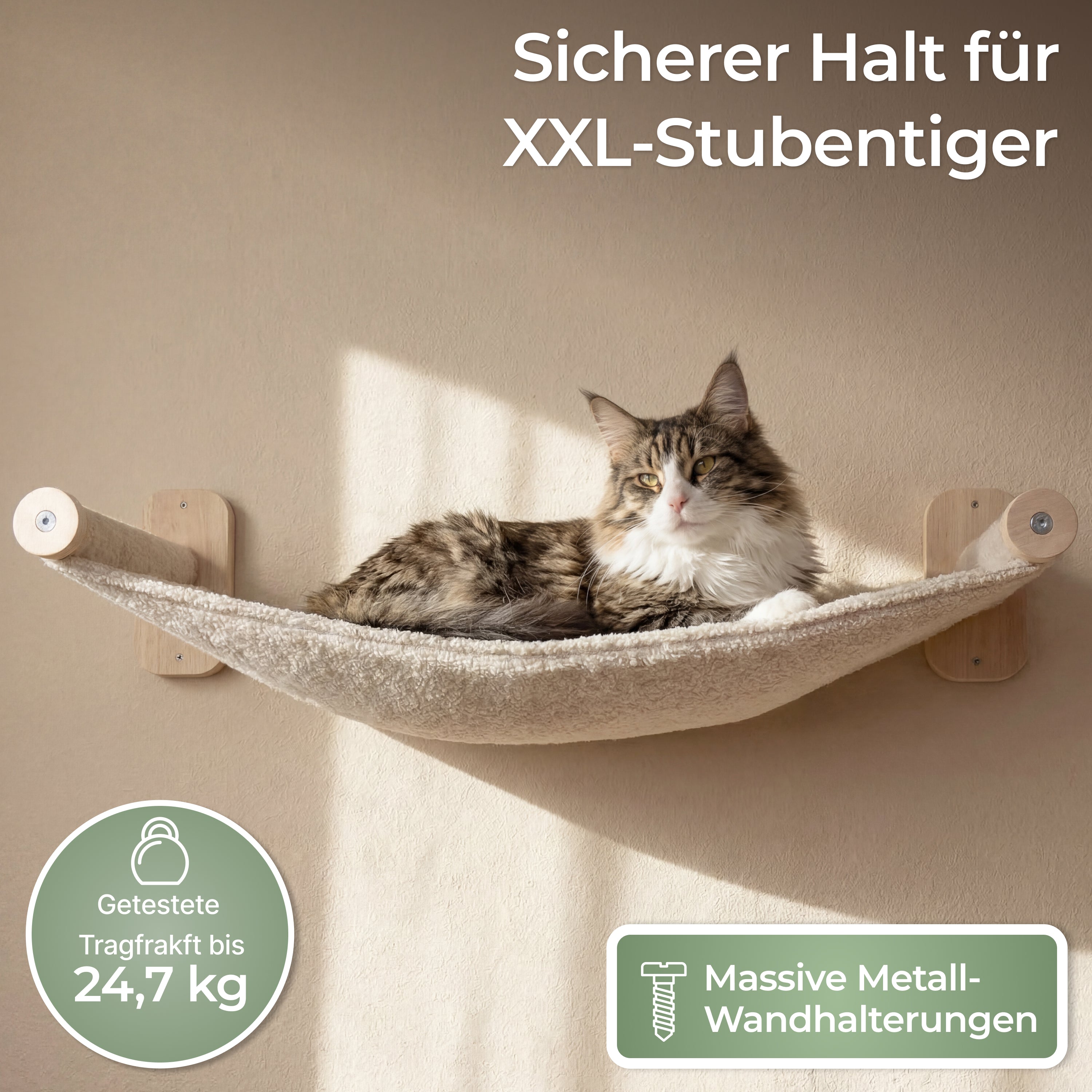 WOOWOOD 12-teilige Kletterwand Katzen - Beste Stabilität - Kratzbaum Katze aus Naturholz, Katzen Hängematte, Katze Wandelemente, Kratzbaum Klein, Katzenwand, Katzentreppe Wand, Katzenmöbel