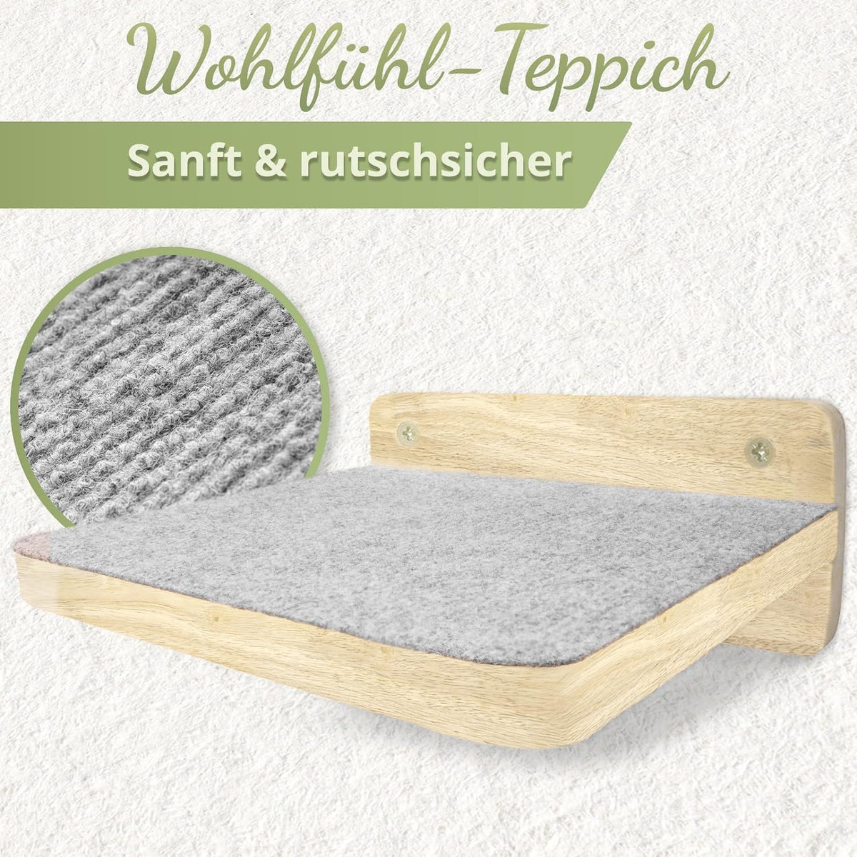 WOOWOOD Katzentreppen XL Naturholz