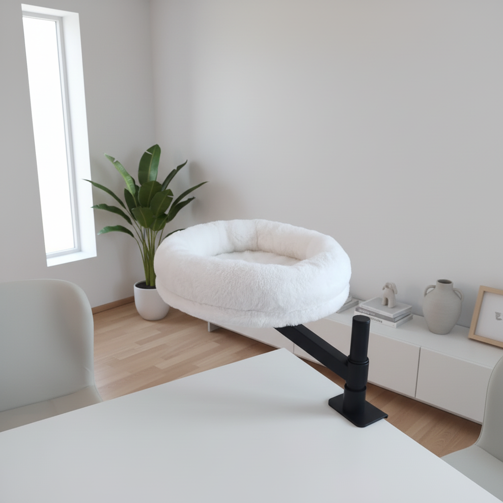 WOOWOOD® Tisch-Katzenliege – Dein Büroplatz mit Katzenkomfort