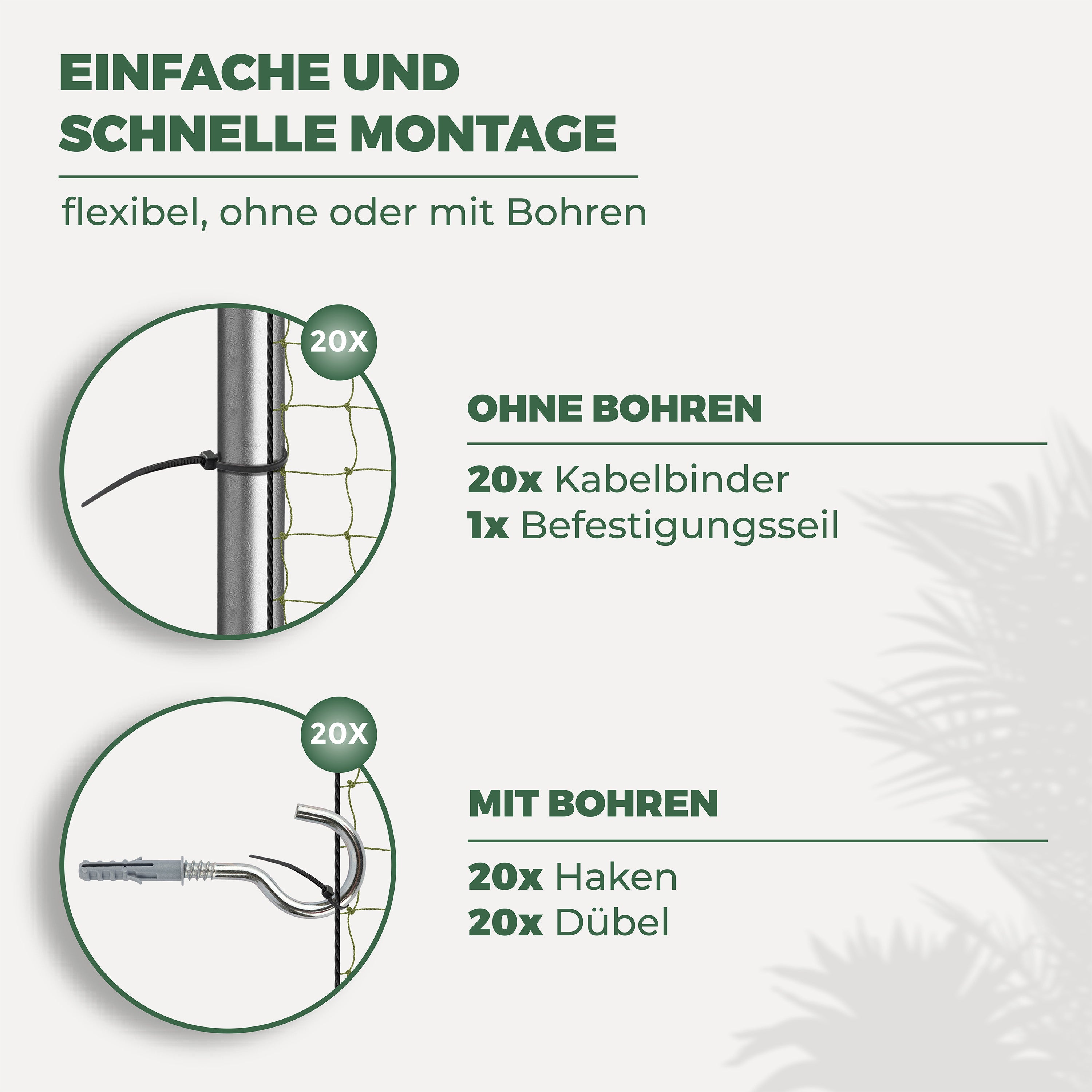 Katzennetz für Balkon 8m x 3m