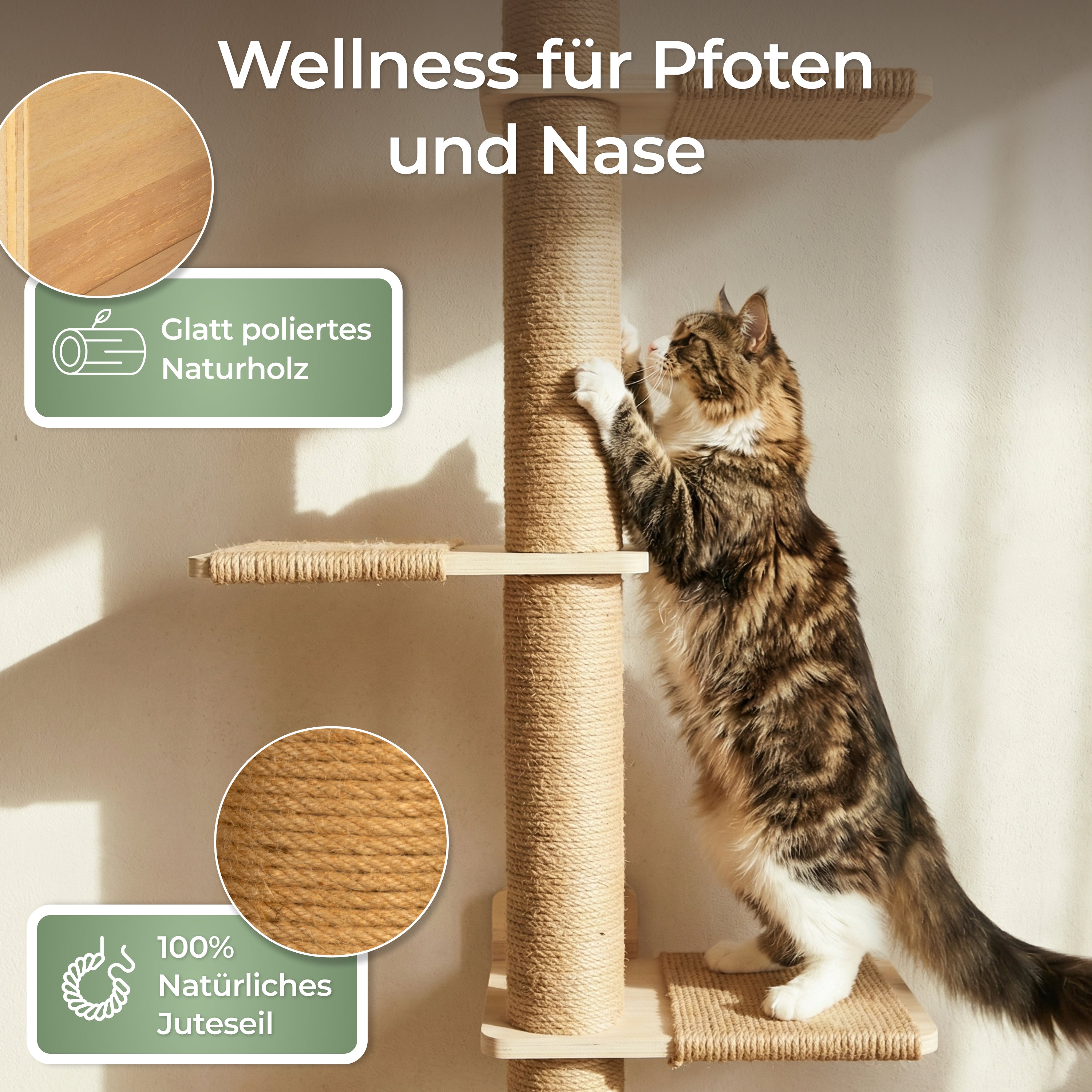 Deckenhoher Kletterbaum Katze