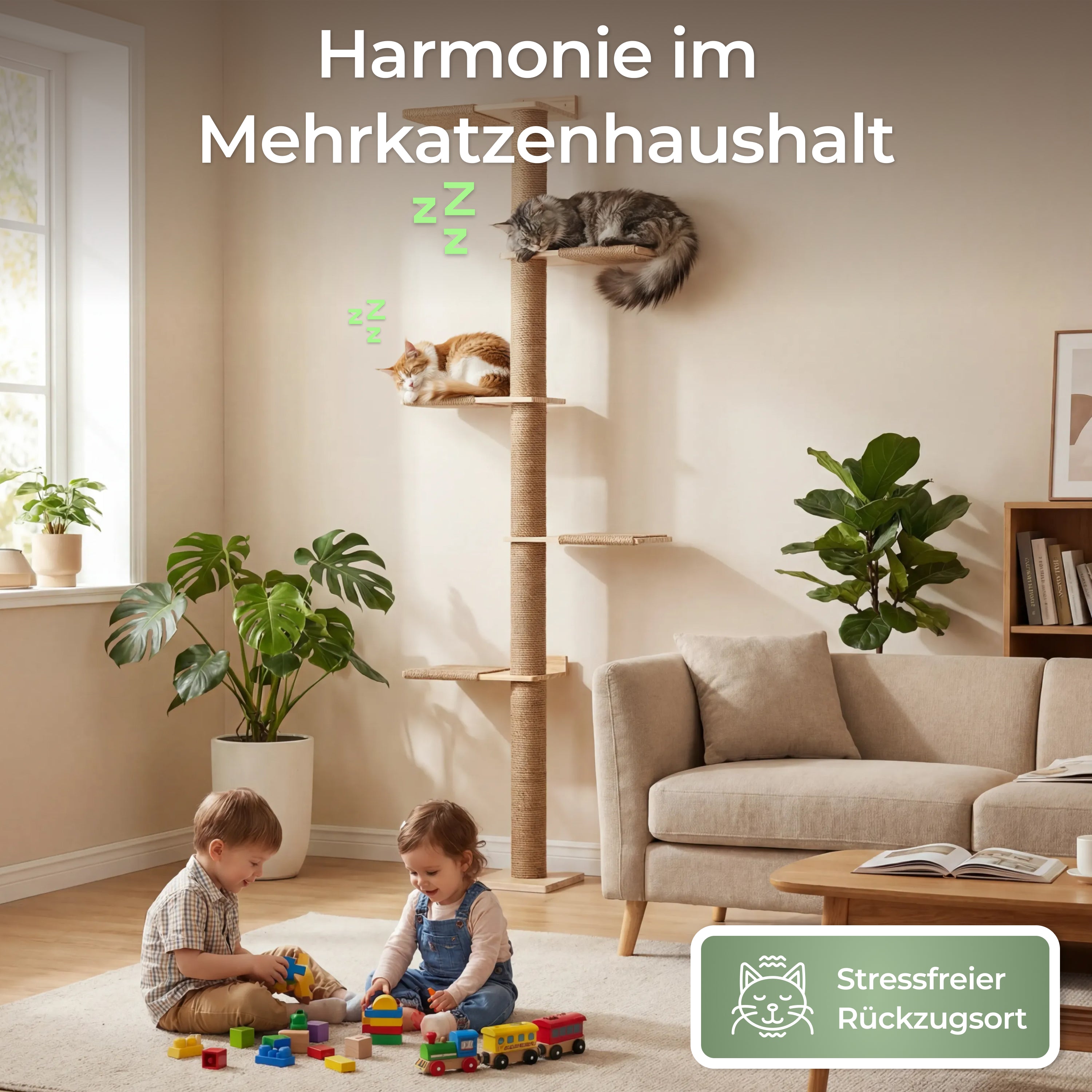 Deckenhoher Kletterbaum Katze