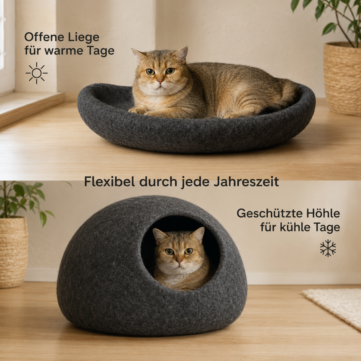 Flexibel durch jede Jahreszeit – Cosy Cave Anthrazit
