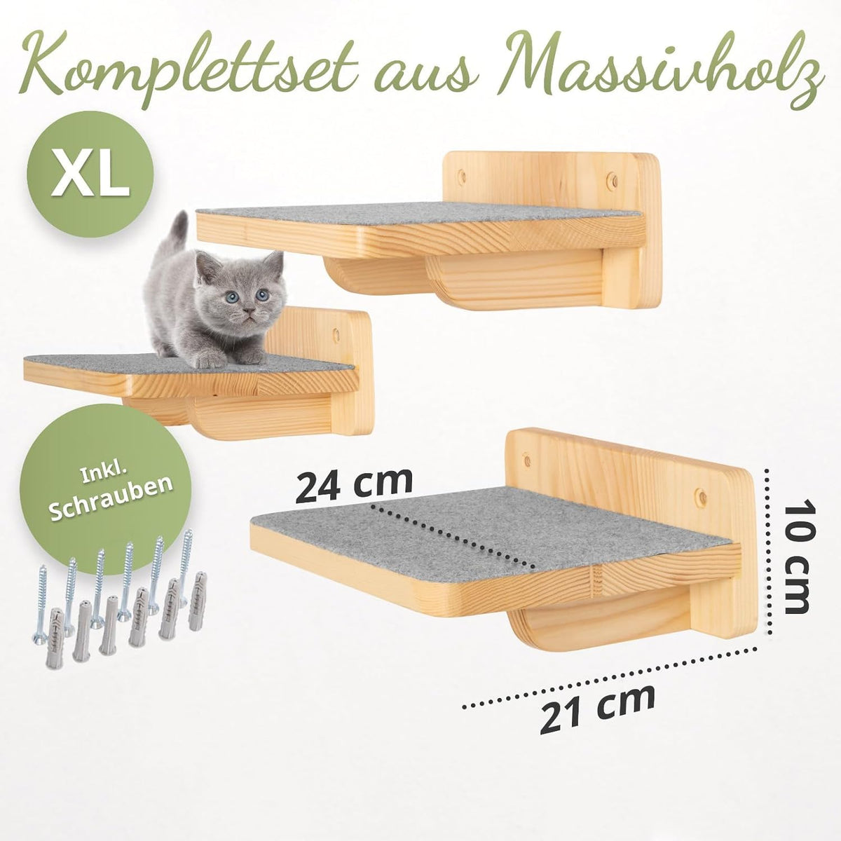 WOOWOOD Katzentreppen XL Massivholz