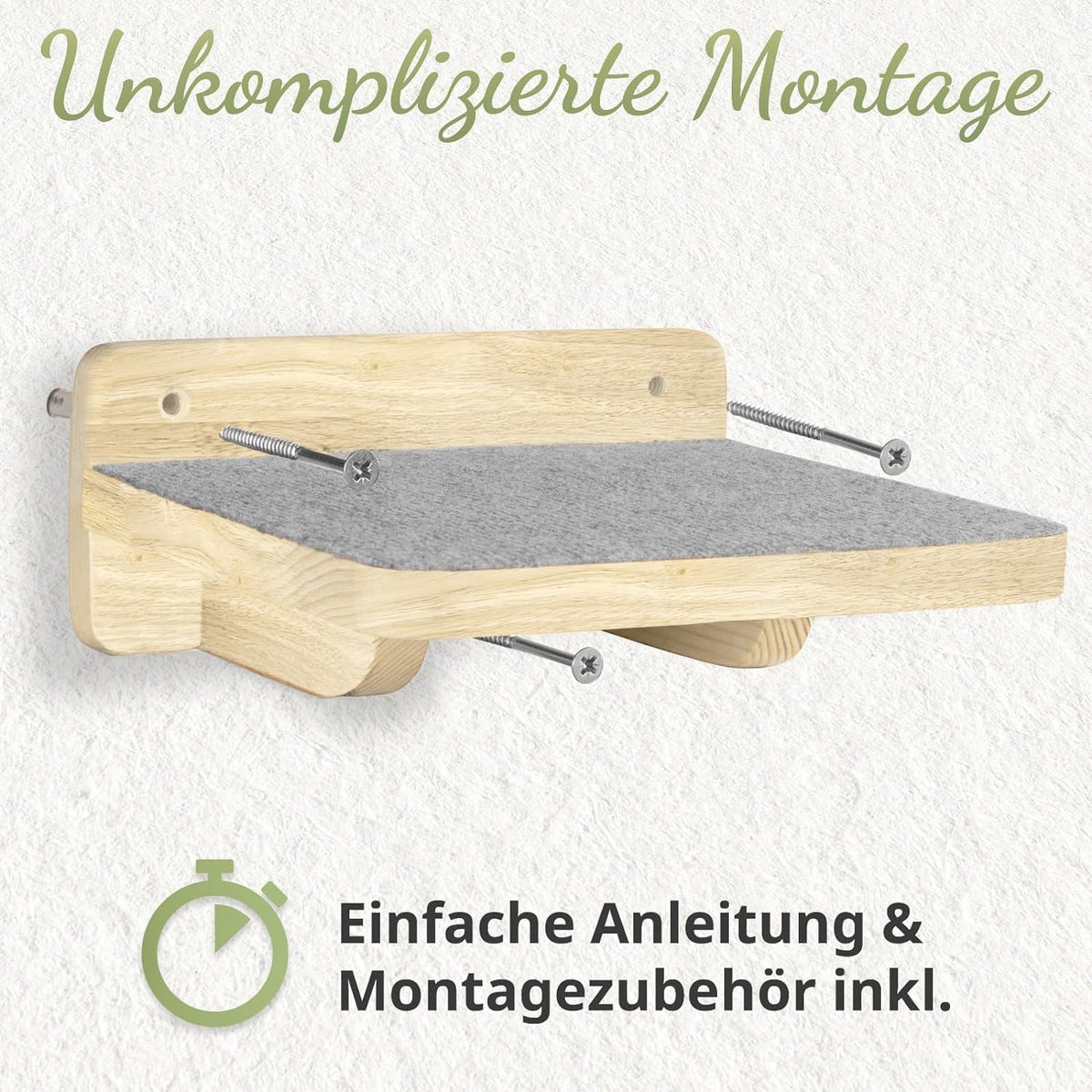 WOOWOOD Katzentreppen XL Naturholz